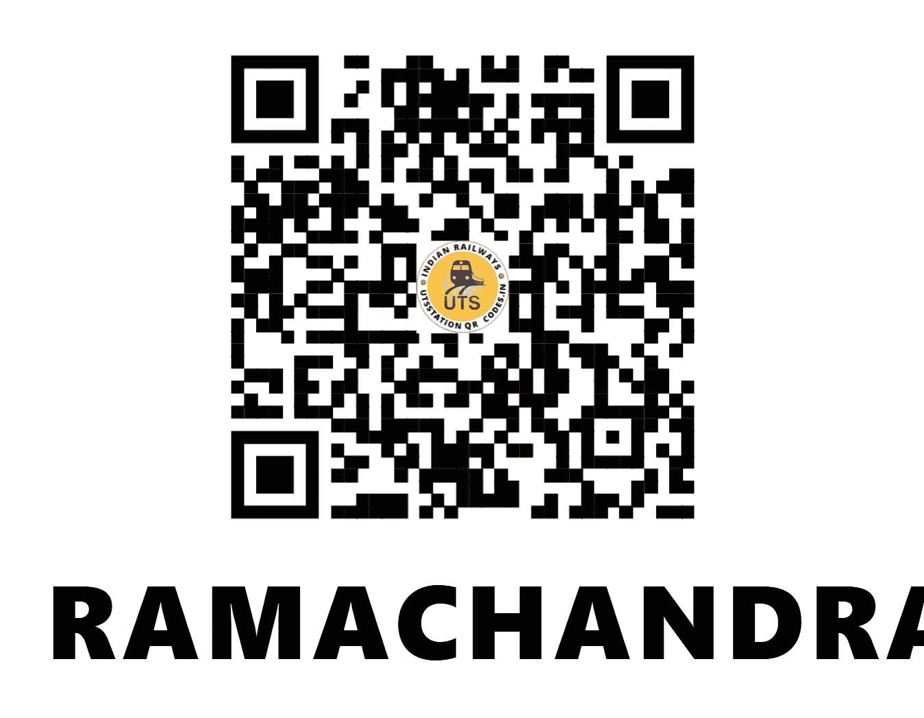 UTS QR Code for RAMACHANDRAPURAM - RBCS (SC - ANDHRA PRADESH)